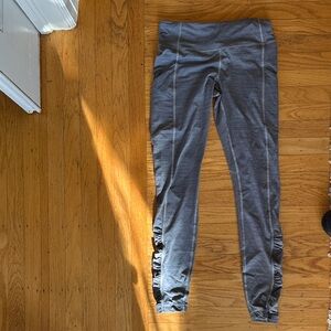 Lululemon Athletica Gray Leggings with Ruffle Accents